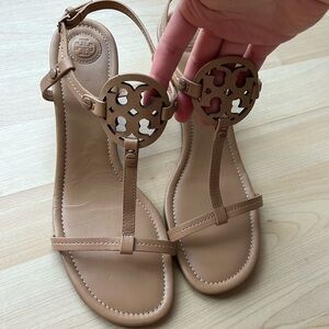 Tory Burch Leather T-Strap Sandals